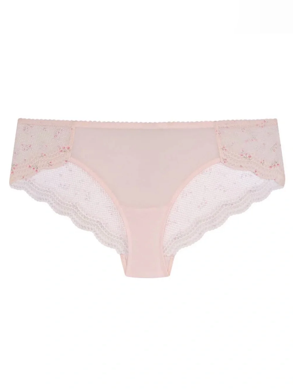 Delicate Light Pink Lace & Mesh Hipster Panty Women’s size Small